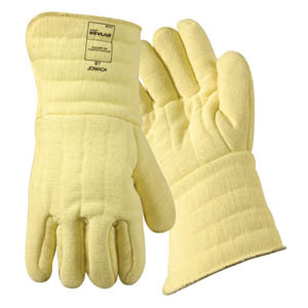 Wells Lamont 637KWL Jomac® Kevlar® Non-Loop Double Wool Lined Heat Gloves w/ Gauntlet Cuffs 